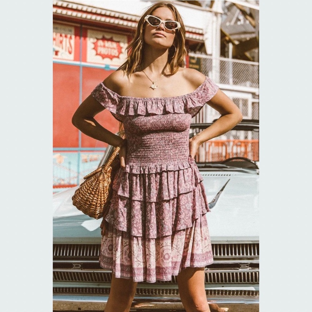 Spell & The Gypsy Dahlia Ra Ra Mini Dress Sz. Medium NWT